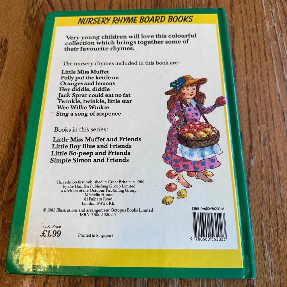 Hamlyn Nursery Rhyme Board Books Kids Hilda Offen 2pc Set Vintage 1989